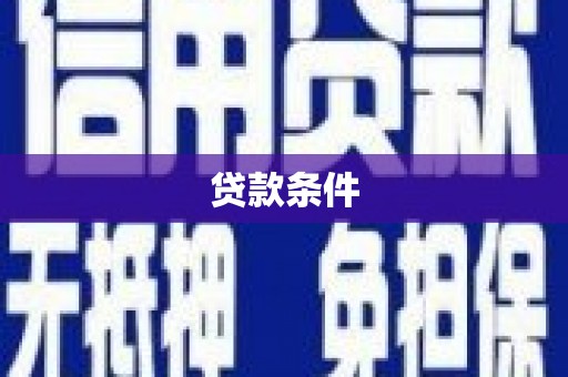 社旗贷款条件